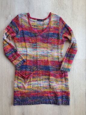 Ultra Flirt Multicolor Striped Crewneck Sweater